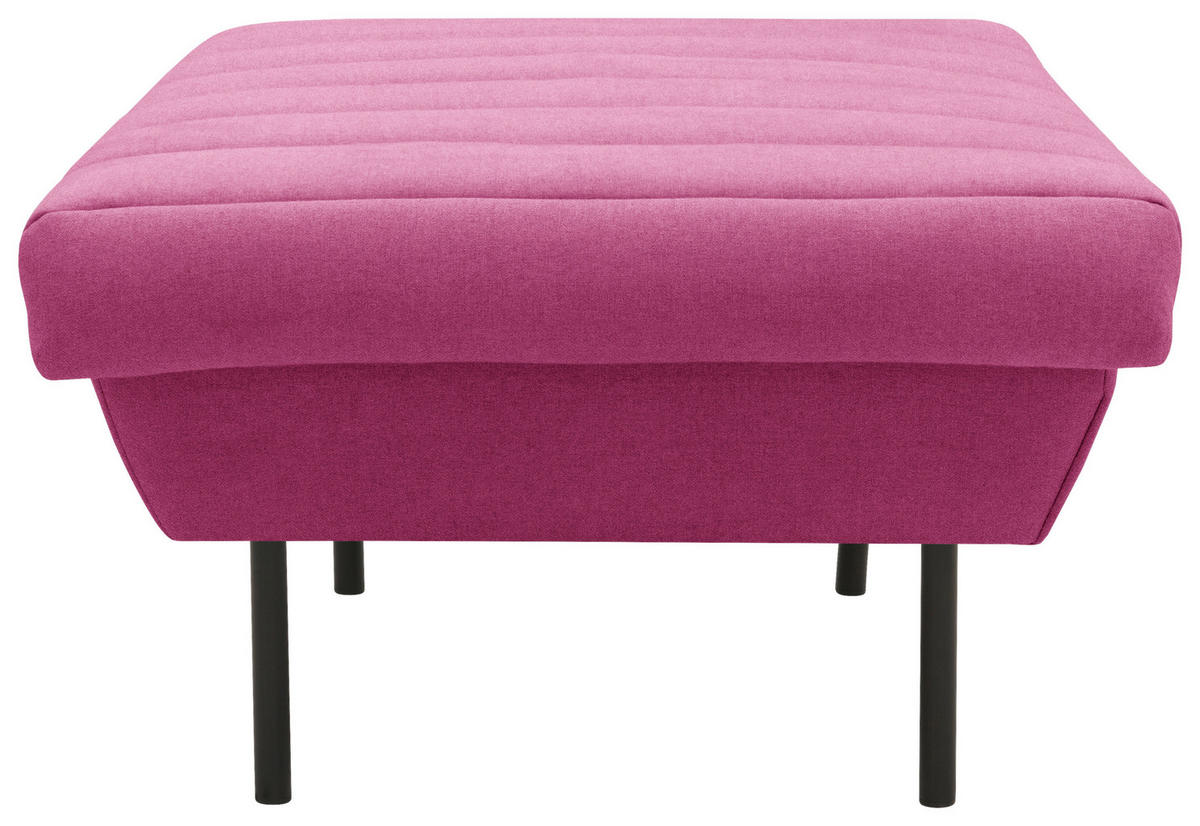 HOCKER Rosa  - Schwarz/Rosa, Design, Textil/Metall (70/45/70cm) - LOOKS by W.Joop