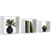SET ZIDNIH POLICA  - bela, Osnovno, pločasti materijal (20-28/20-28/12cm) - Xora