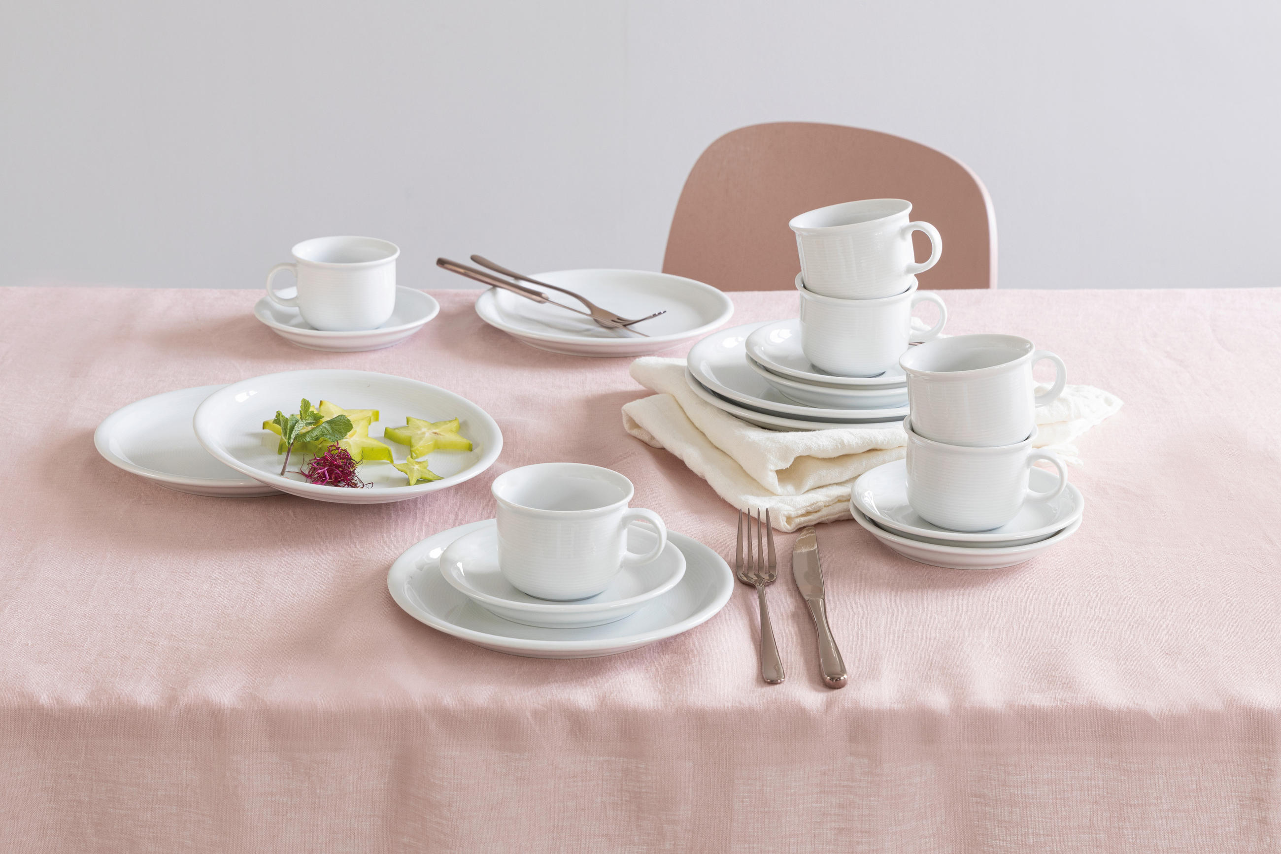 KAFFEESERVICE Weiß Trend weiß 18-teilig  - Weiß, Basics, Keramik (31.6/28.2/31.6cm) - Thomas