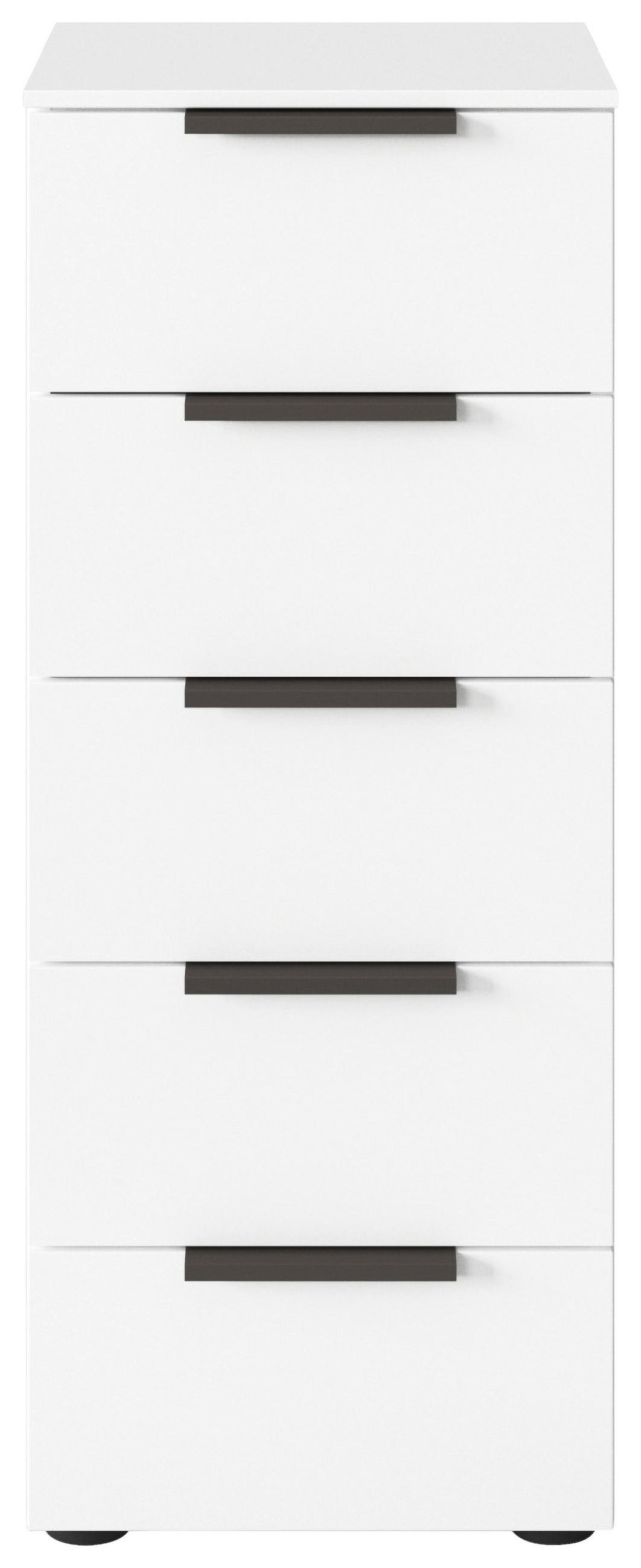 KOMMODE 40/100/42 cm  in Graphitfarben, Weiss  - Weiss/Graphitfarben, Modern, Kunststoff (40/100/42cm) - Rauch Möbel