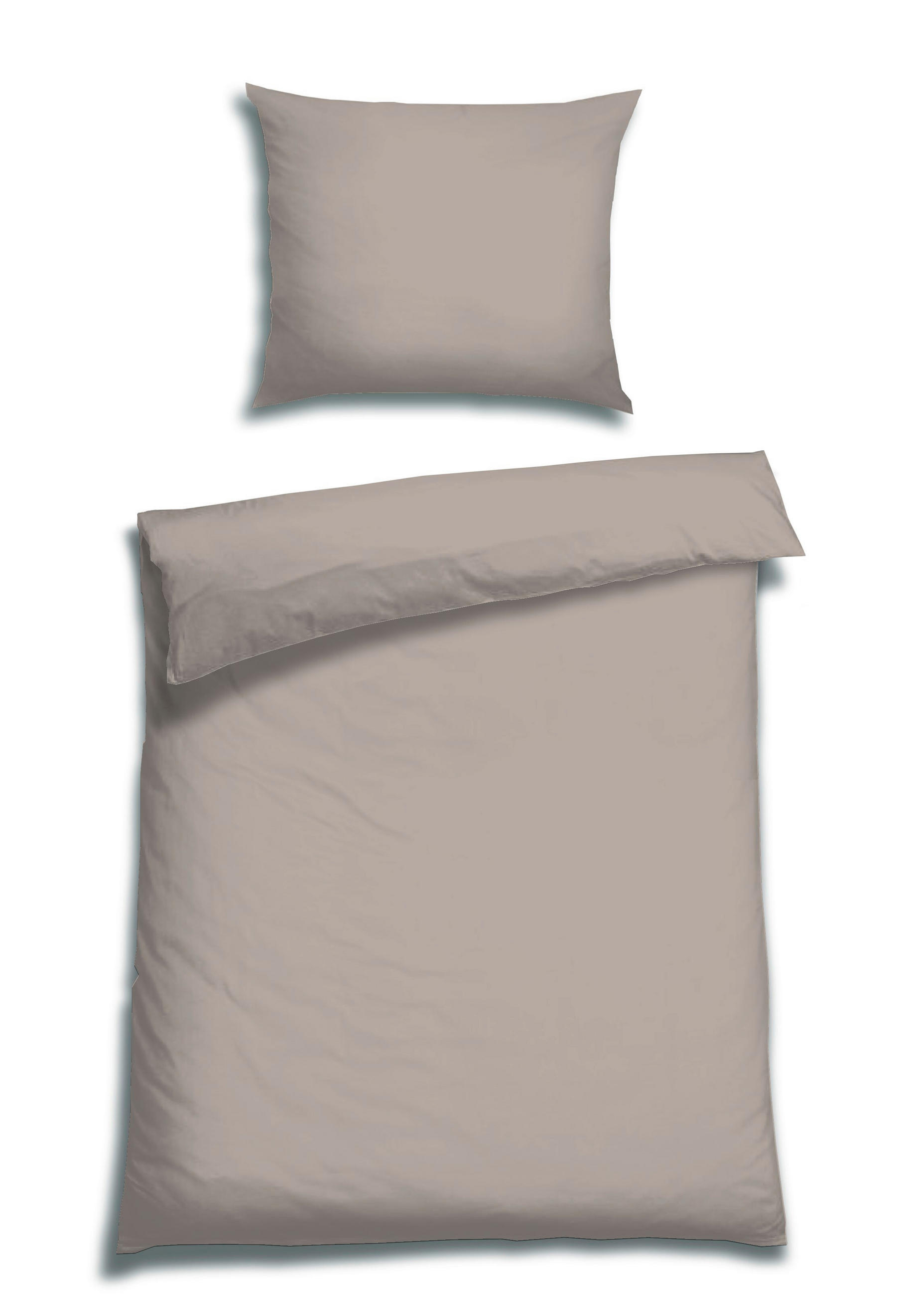 BETTWÄSCHE Satin 140/200 cm  - Hellbraun, Basics, Textil (140/200cm) - Florella