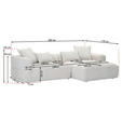 ECKSOFA in Flachgewebe Rosa  280/170 cm  - Schwarz/Rosa, KONVENTIONELL, Kunststoff/Textil (280/170cm) - Carryhome