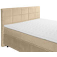 BOXSPRINGBETT 180/200 cm  in Creme  - Creme/Schwarz, Design, Holzwerkstoff/Kunststoff (180/200cm) - Xora