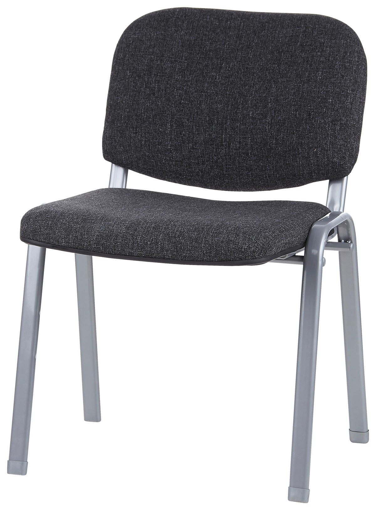 BESUCHERSTUHL Anthrazit  - Anthrazit/Silberfarben, Basics, Textil/Metall (58/84/48cm) - MID.YOU