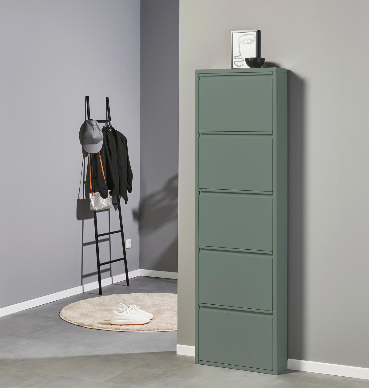 SCHUHKIPPER  in 51/170/16 cm  - Salbeigrün, MODERN, Metall (51/170/16cm) - Boxxx