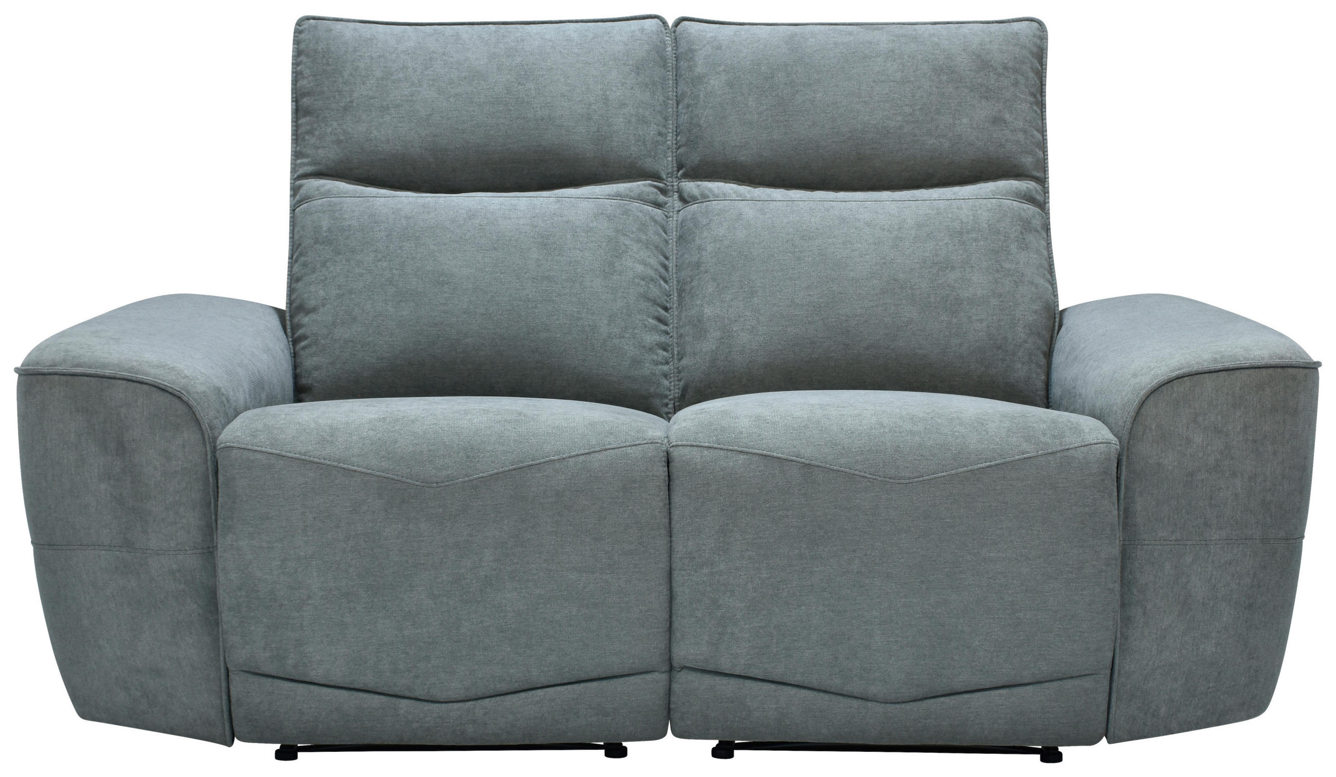 2-SITZER-SOFA Webstoff Grau  - Schwarz/Grau, KONVENTIONELL, Kunststoff/Textil (170cm) - Celina Home