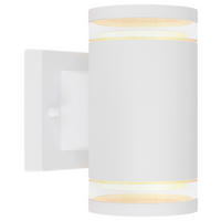 VENKOVNÍ NÁSTĚNNÉ SVÍTIDLO - bílá/čiré, Basics, kov/sklo (10/16,5cm) - Globo