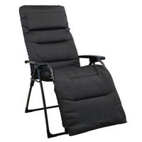 GARTEN-RELAXSESSEL Stahl  - Anthrazit, KONVENTIONELL, Kunststoff/Textil (71/130/64cm)