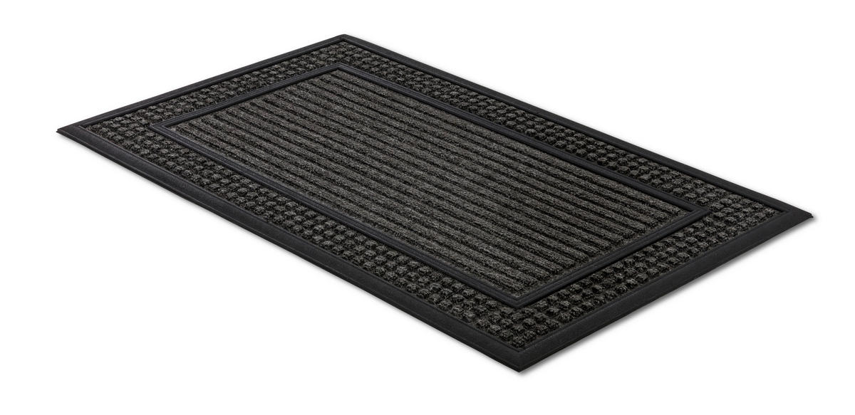 FUßMATTE  50/80 cm  Dunkelgrau  - Dunkelgrau, Basics, Kunststoff/Textil (50/80cm) - Esposa