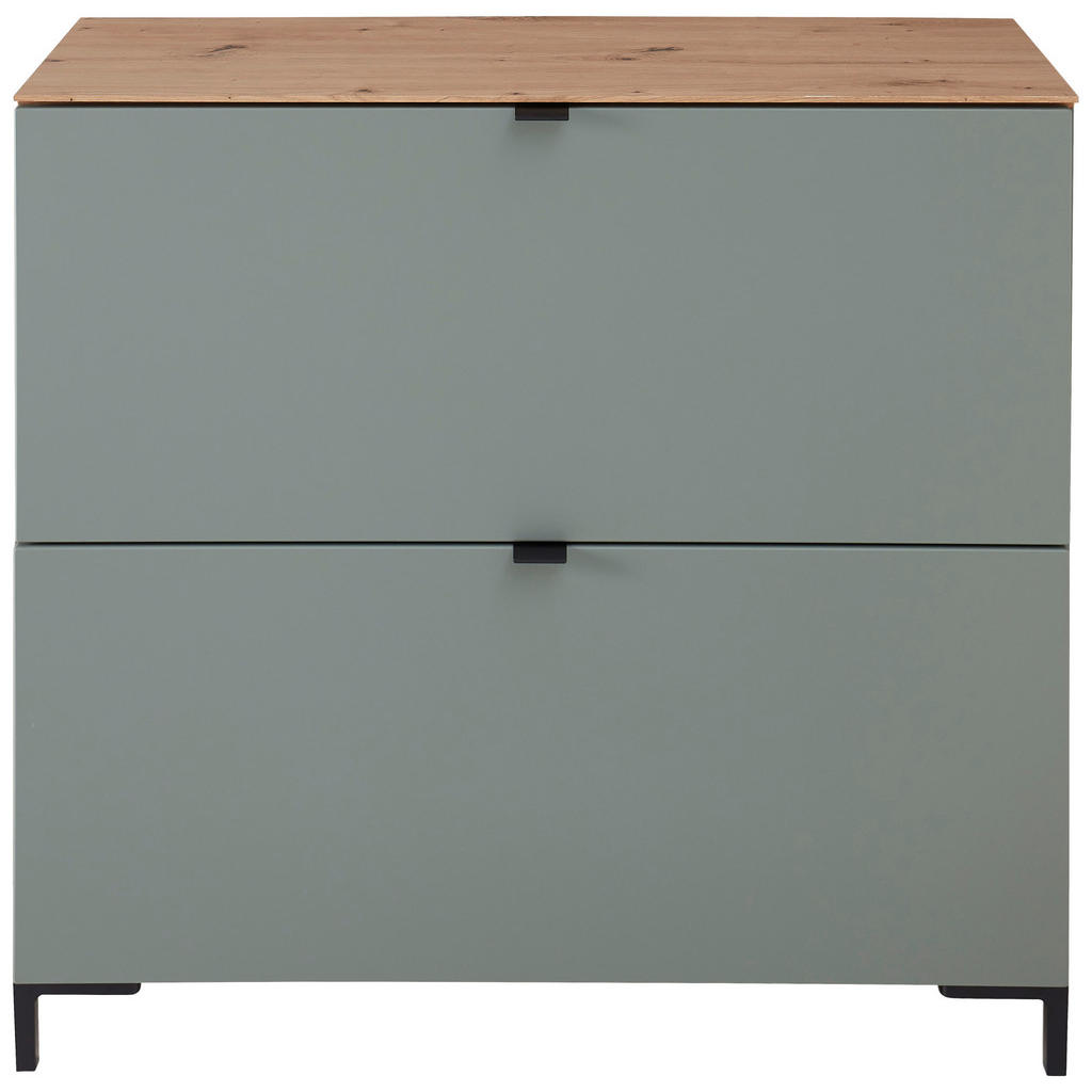 Thumbnail - Voleo Schuhkipper, Salbeigrün, Eiche Artisan, Holzwerkstoff, 4 Fächer, 100x84x37 cm, Beimöbel erhältlich, hängend, Garde...