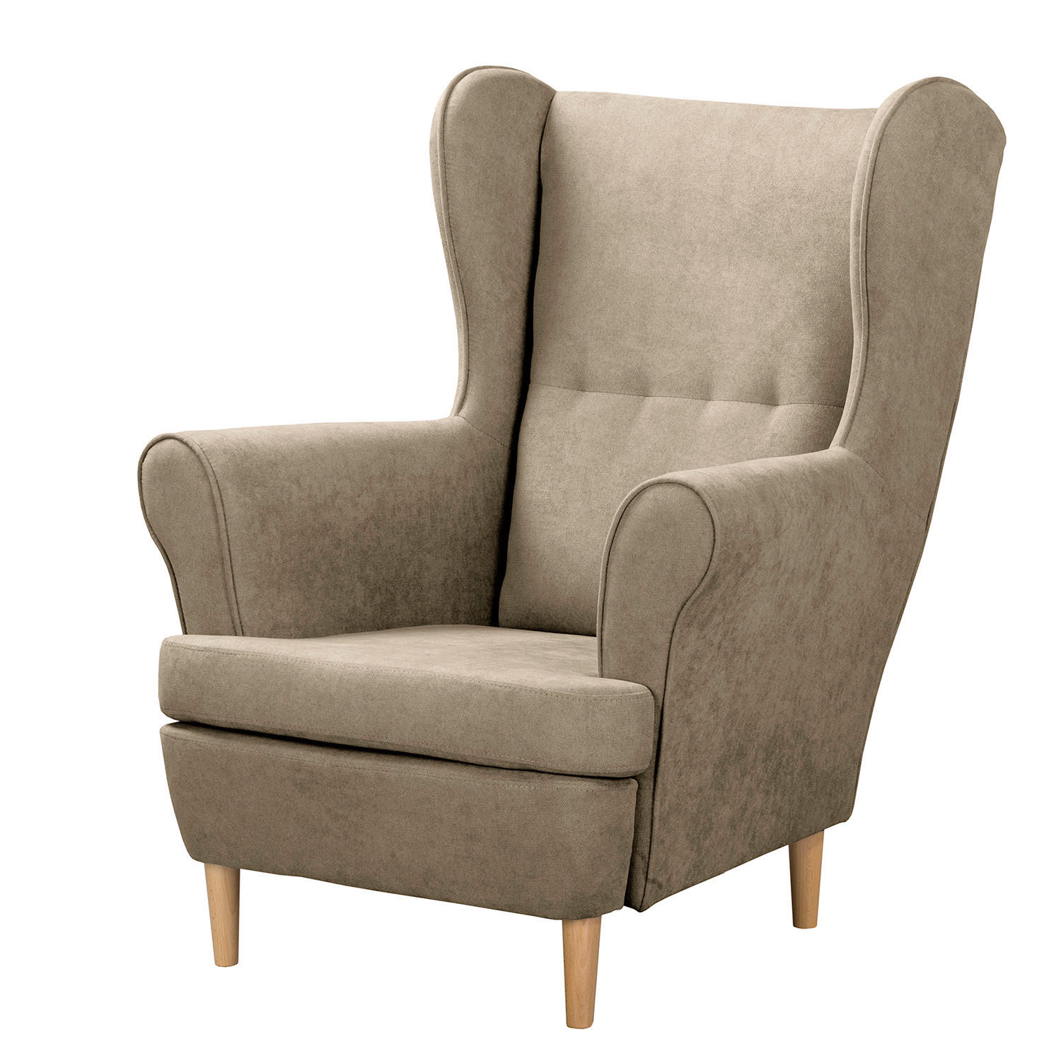 P & B Ohrensessel Scandi Beige 87x105x90 cm