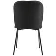 STUHL Leinenoptik Schwarz Pappel Sperrholz  - Schwarz, Design, Holz/Textil (49/84,5/58cm) - Carryhome