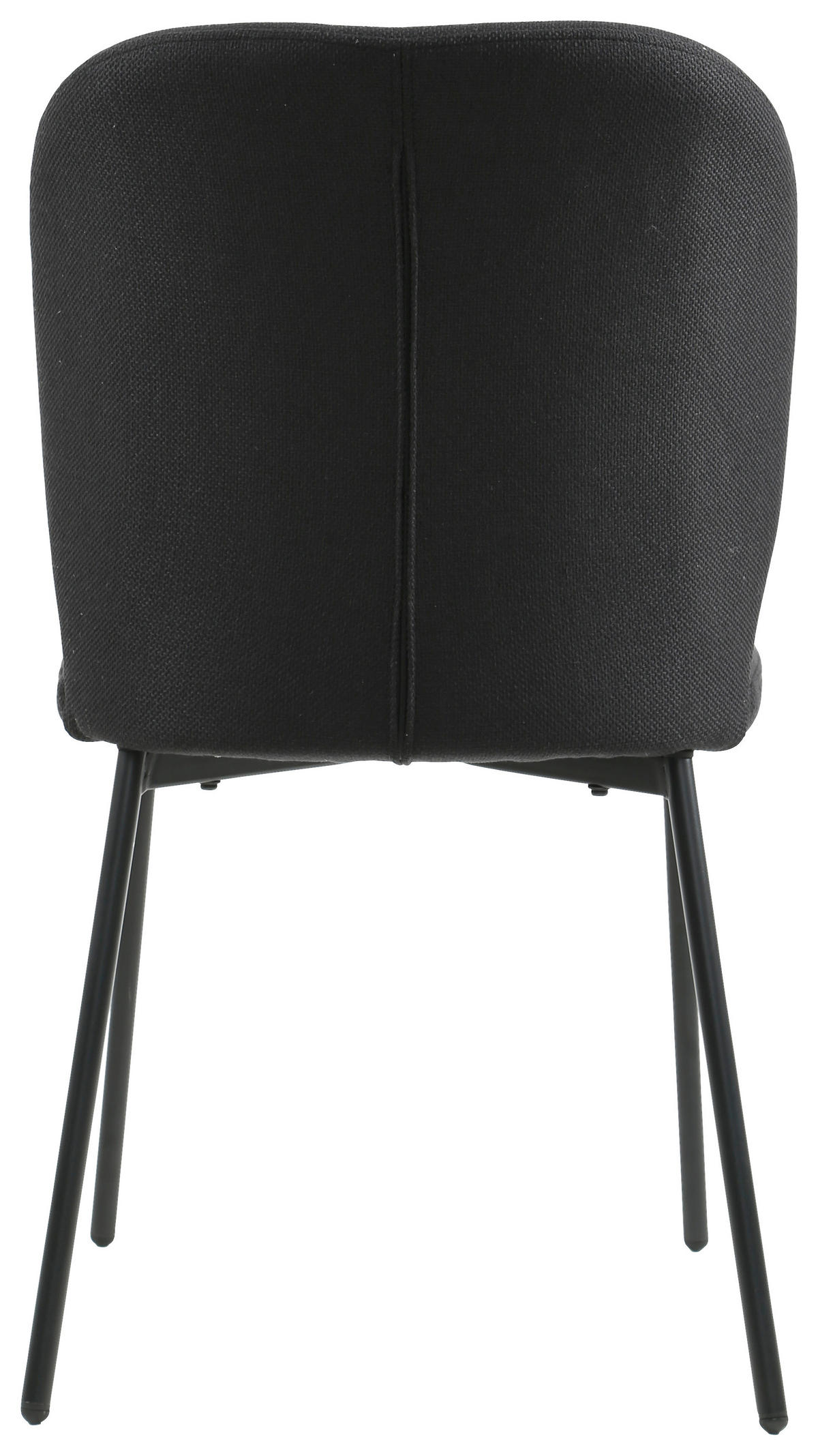 STUHL Leinenoptik Schwarz Pappel Sperrholz  - Schwarz, Design, Holz/Textil (49/84,5/58cm) - Carryhome