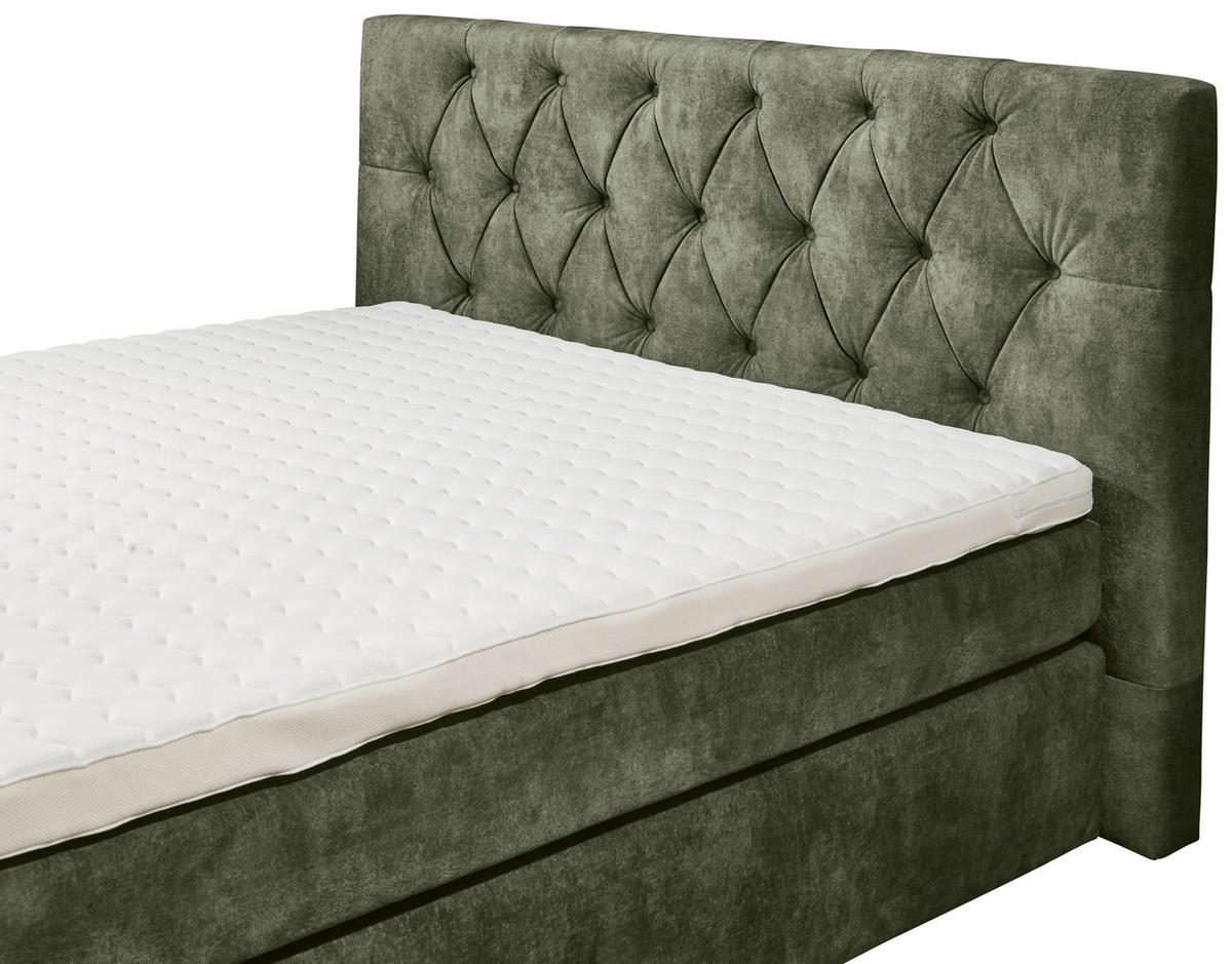 POSTEL BOXSPRING, 180/200 cm,  - zelená, Lifestyle, kompozitní dřevo/textil (180/200cm) - MID.YOU