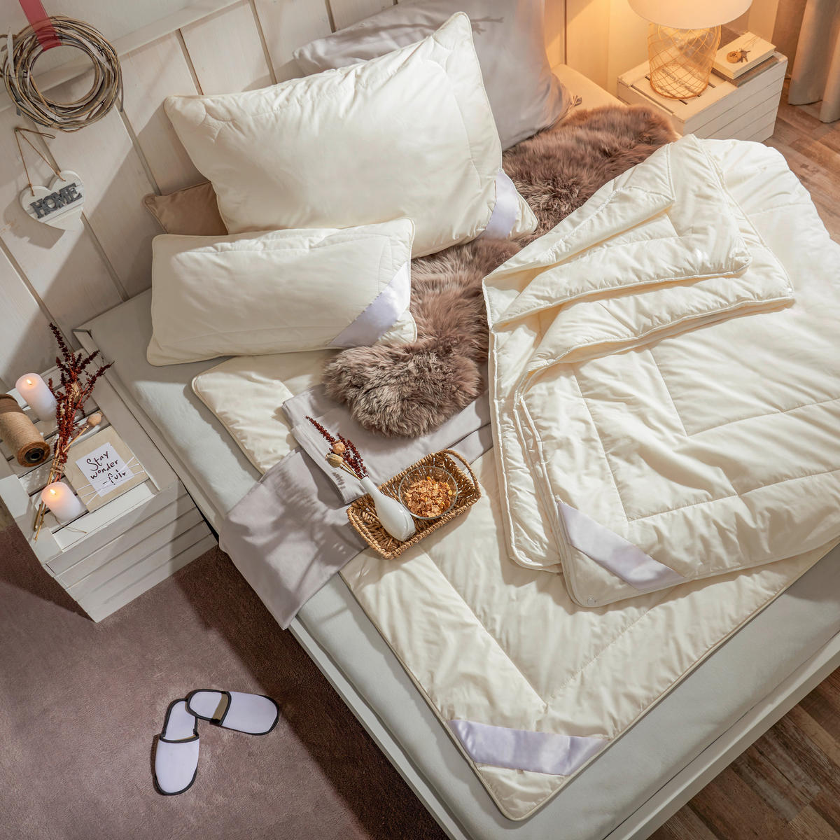 GANZJAHRESDECKE 140/200 cm DER KLEINE PRINZ  - Creme, Basics, Naturmaterialien (140/200cm) - Schlafmond