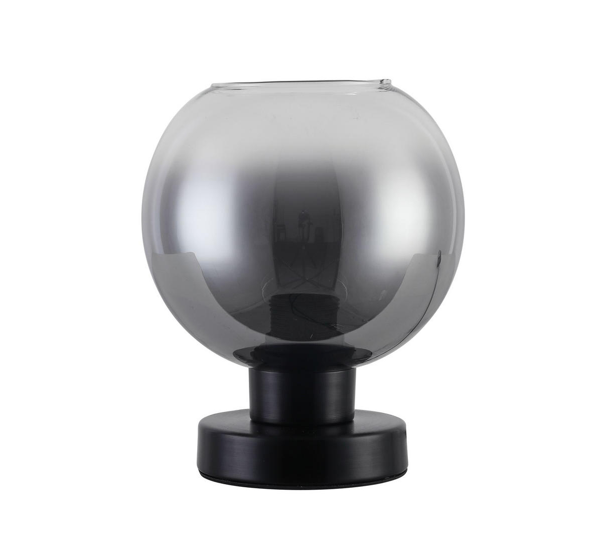 STOLNÁ LAMPA, E27, 18/21 cm  - antracitová/chrómová, Lifestyle, kov/sklo (18/21cm) - Dieter Knoll