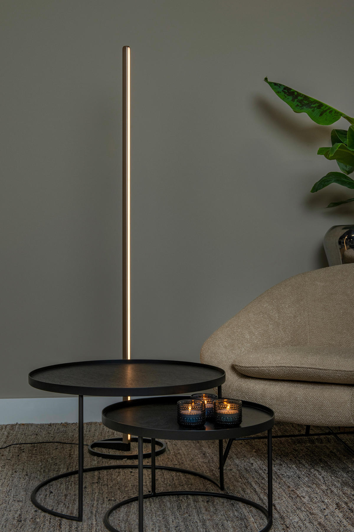 LED-STEHLEUCHTE BRAGA 30/30/155 cm   - Braun, Design, Metall (30/30/155cm) - Lucide