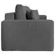 SCHLAFSOFA  mit Rücken echt, Armteil links, Armteil rechts Cord Anthrazit  - Anthrazit/Schwarz, Design, Kunststoff/Textil (261/95/108cm) - Xora