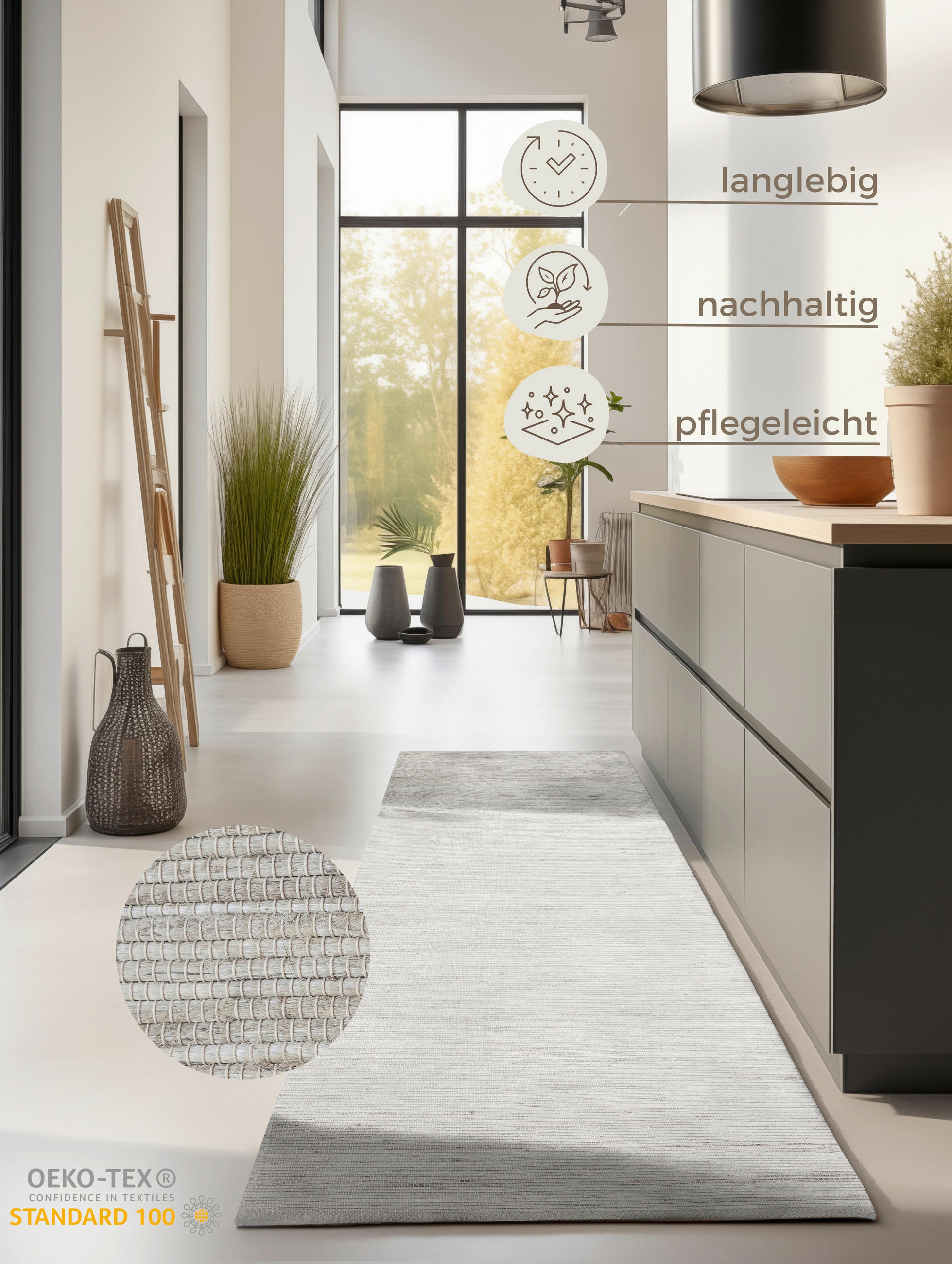 LÄUFER 80/200 cm Handloom 1.0  - Elfenbein, Basics, Textil (80/200cm)