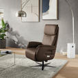 RELAXSESSEL in Leder Braun  - Schwarz/Braun, Design, Leder/Metall (70/117/85cm) - Dieter Knoll