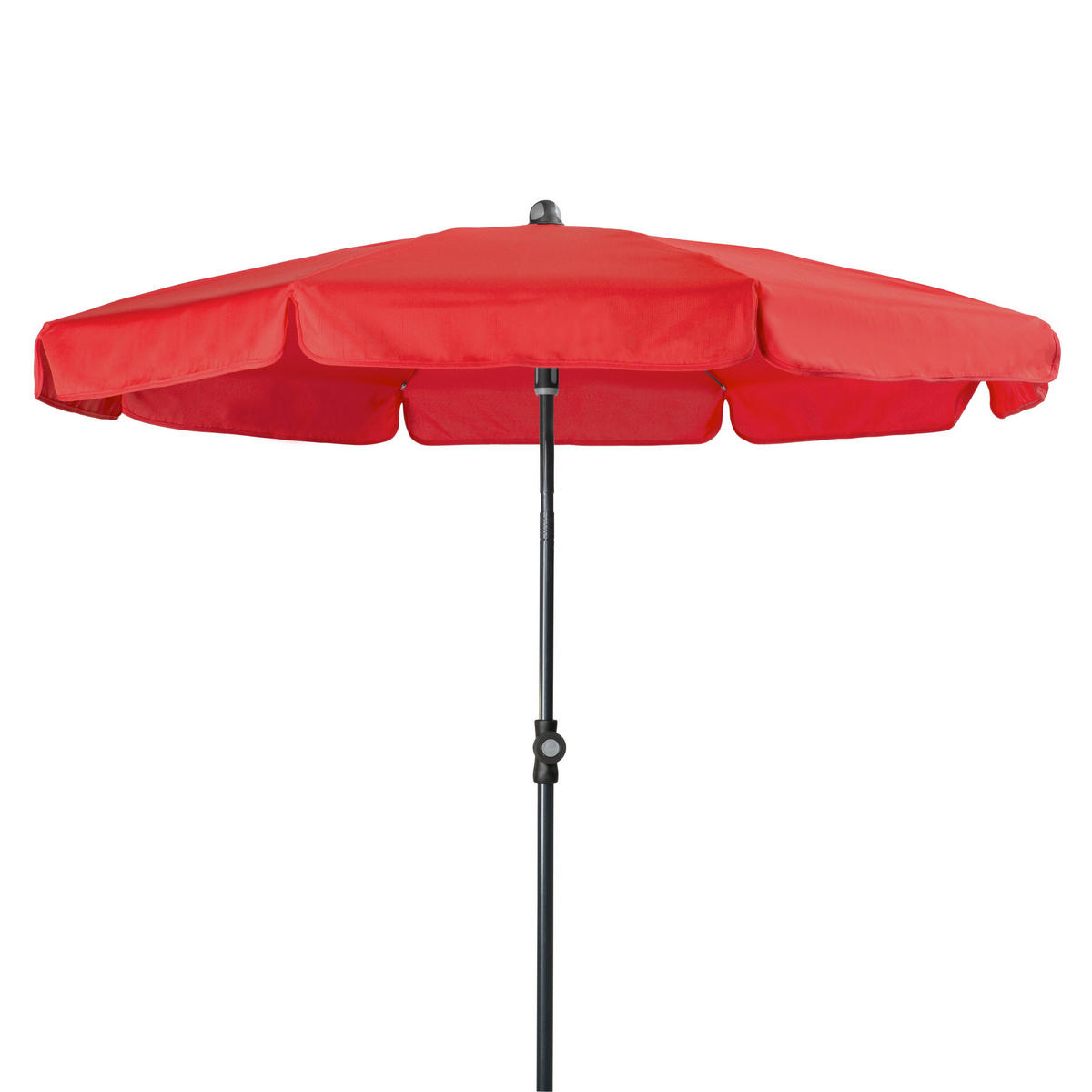 SONNENSCHIRM 150 cm Anthrazit, Rot  - Anthrazit/Rot, Basics, Textil/Metall (150cm) - Doppler