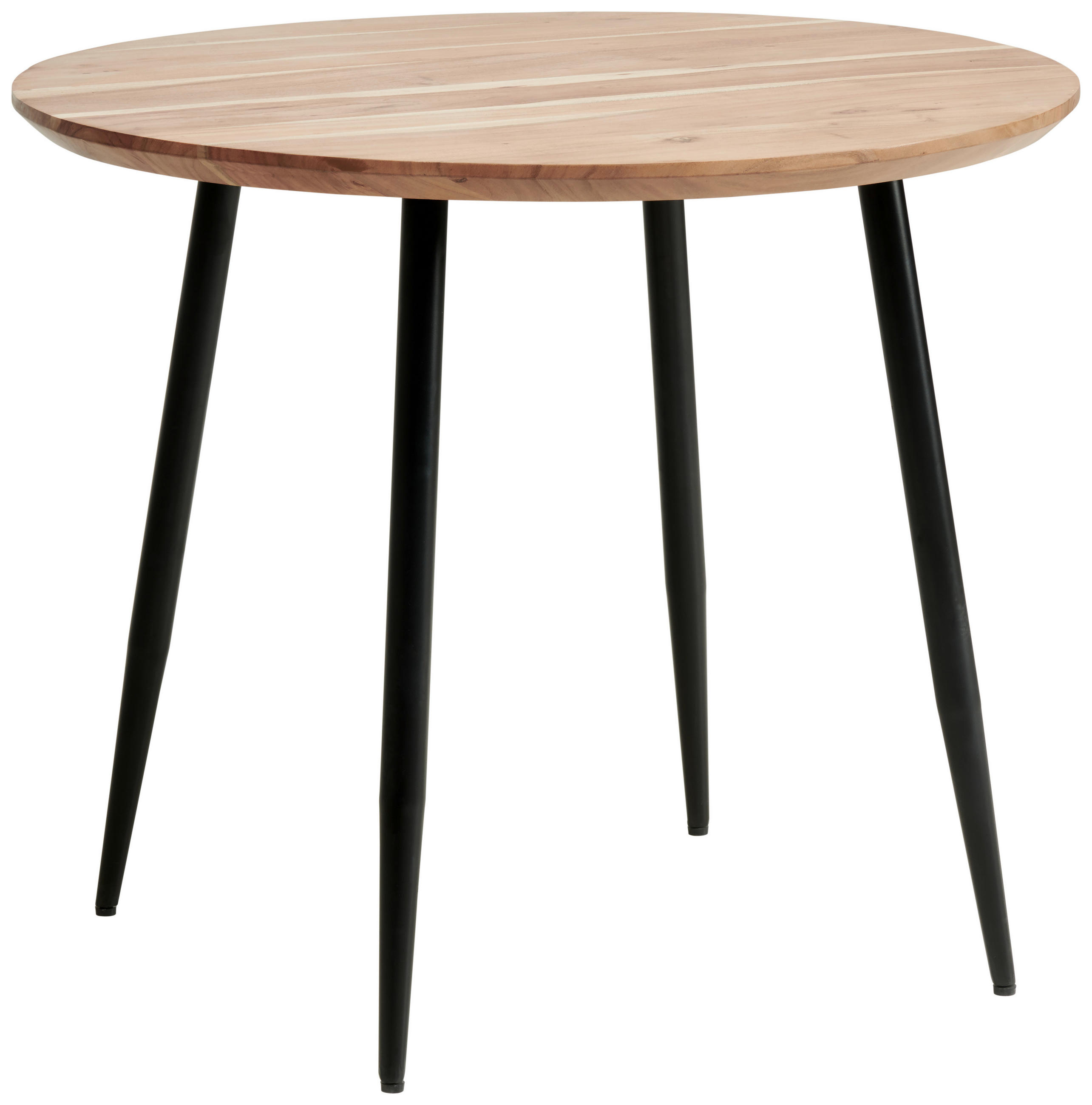 ESSTISCH in Holz, Metall  - Schwarz/Akaziefarben, Natur, Holz/Metall (90/76/90cm) - Livetastic