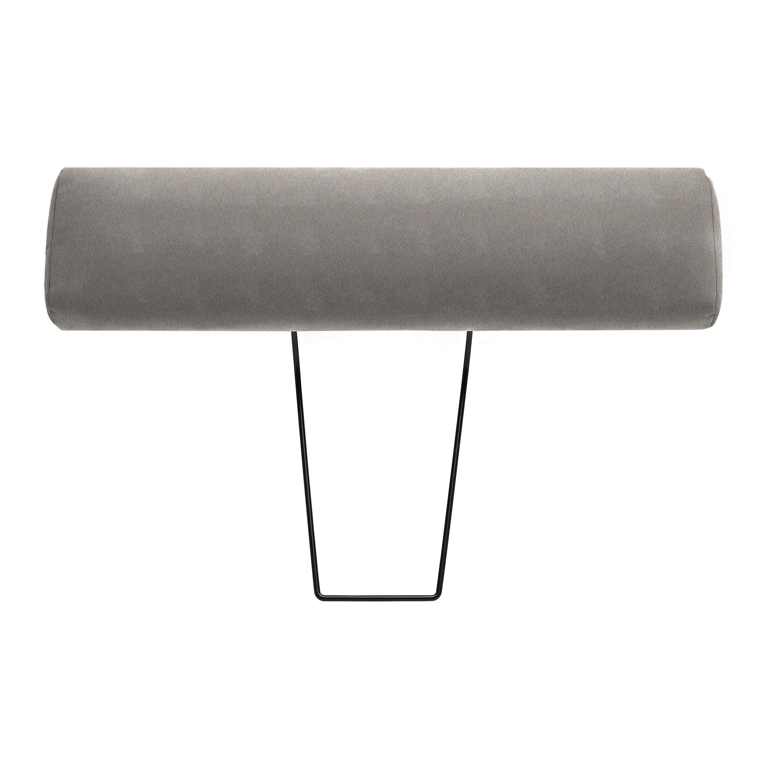 KOPFSTÜTZE Lederlook, Mikrofaser  - Silberfarben, Konventionell, Textil (84/21/21cm) - MID.YOU