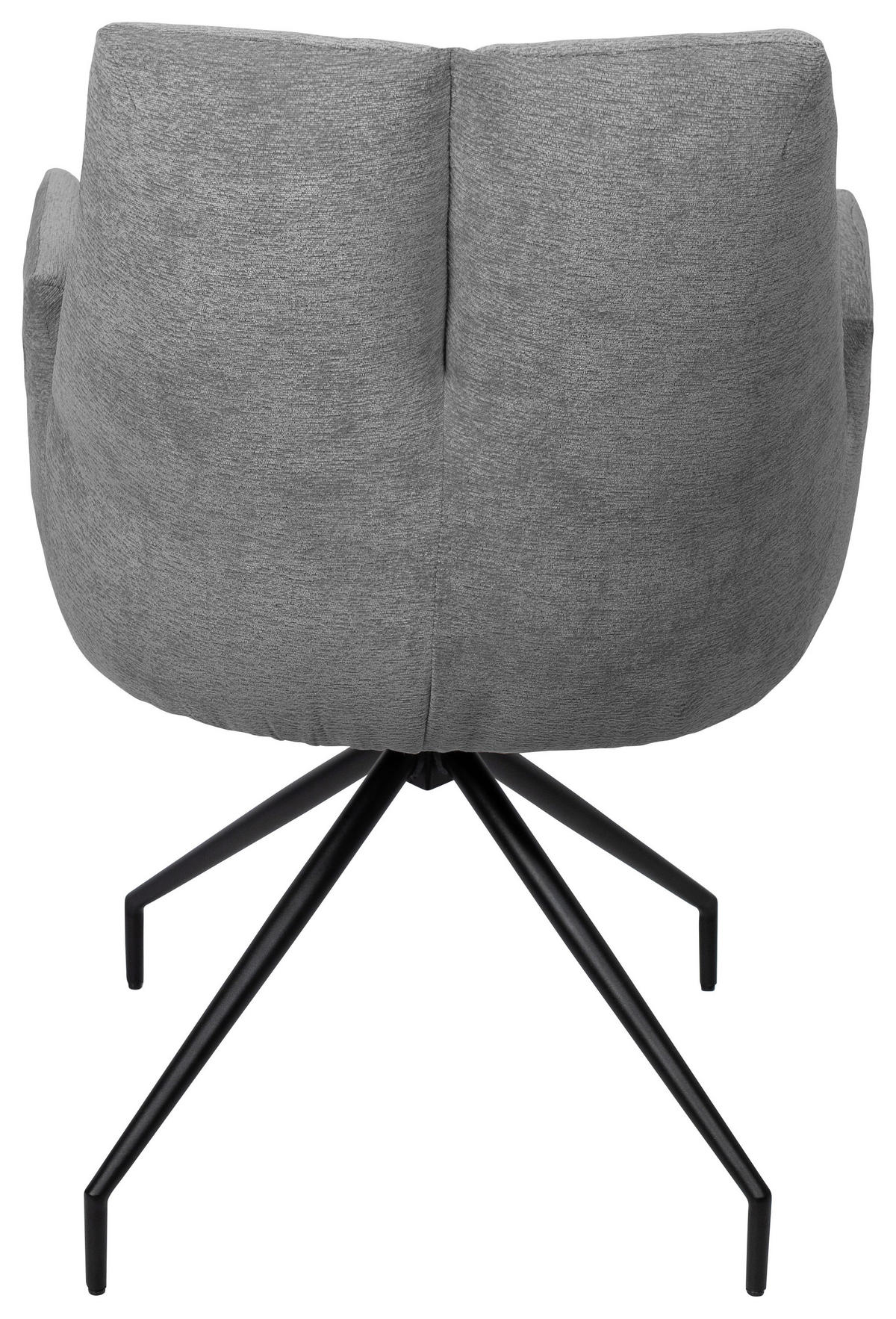 ARMLEHNSTUHL  in Schmiedeeisen Webstoff  - Schwarz/Grau, Design, Textil/Metall (58/89,5/64cm) - Novel