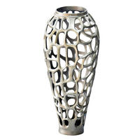 VASE 60 cm  - Silberfarben, Design, Metall (24/60cm) - Livetastic