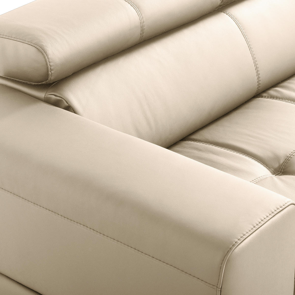 ECKSOFA Grau Echtleder Lederlook  - Schwarz/Grau, Design, Leder/Textil (247/173cm) - Livetastic