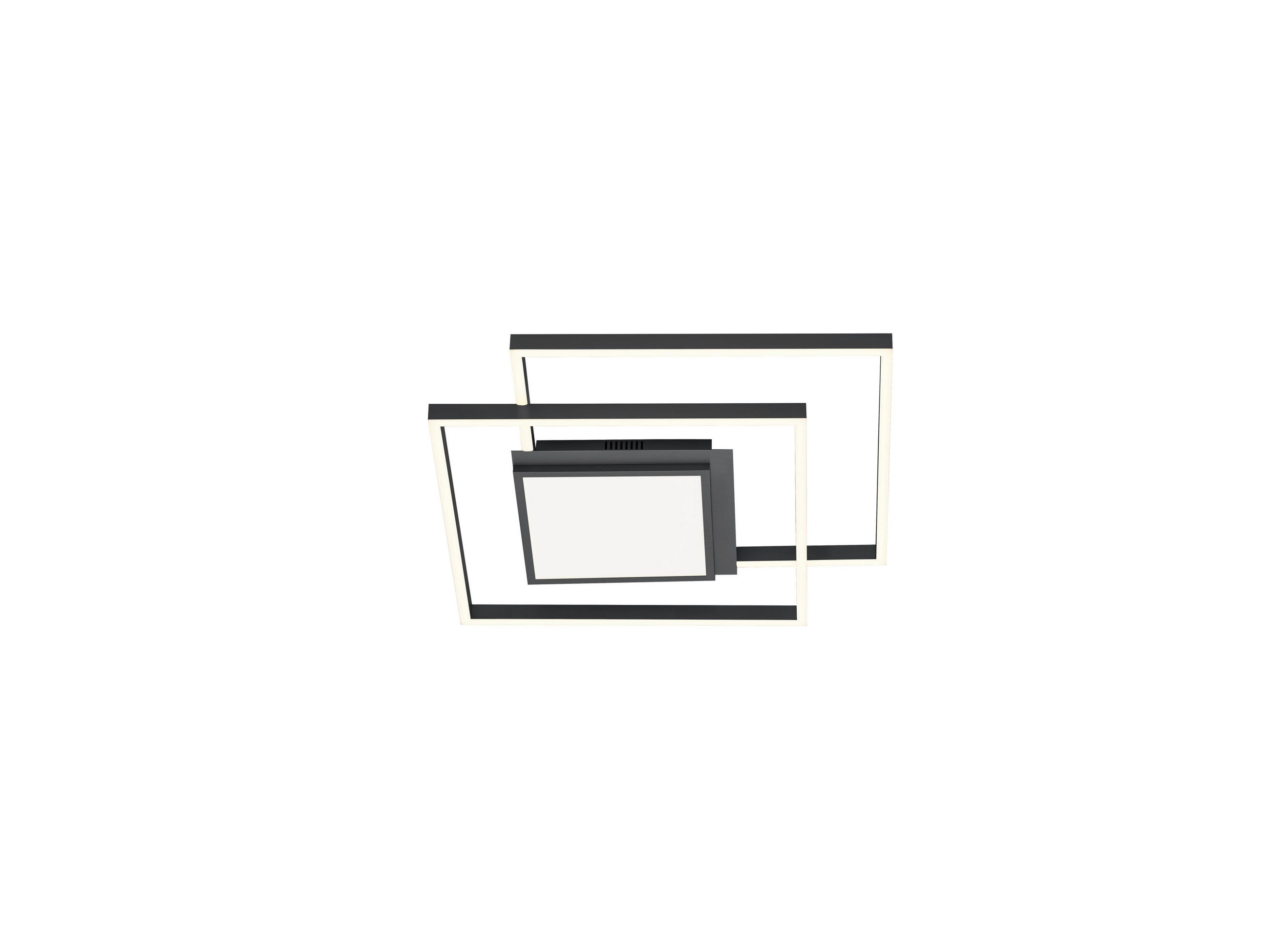 Hell Led-Deckenleuchte Karo Anthrazit 6.5 cm