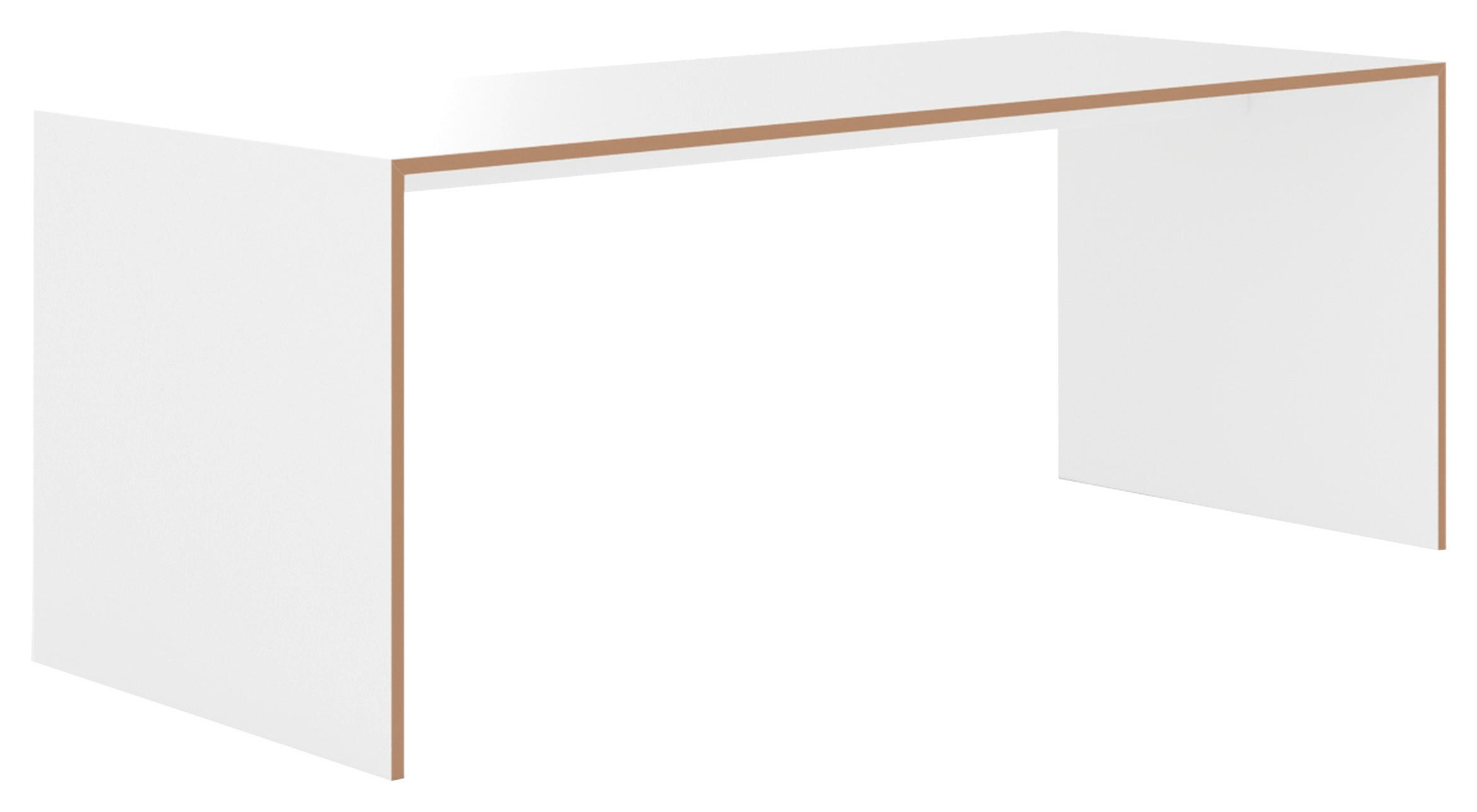 SCHREIBTISCH 160/80/74 cm Weiß, Buchefarben  - Buchefarben/Weiß, MODERN, Holzwerkstoff (160/80/74cm) - Tojo