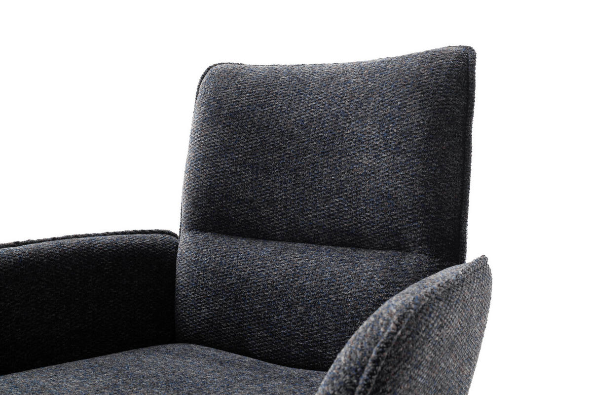 ARMLEHNSTUHL  in Stahl Webstoff  - Anthrazit/Schwarz, Design, Textil/Metall (62/92/65cm) - Novel