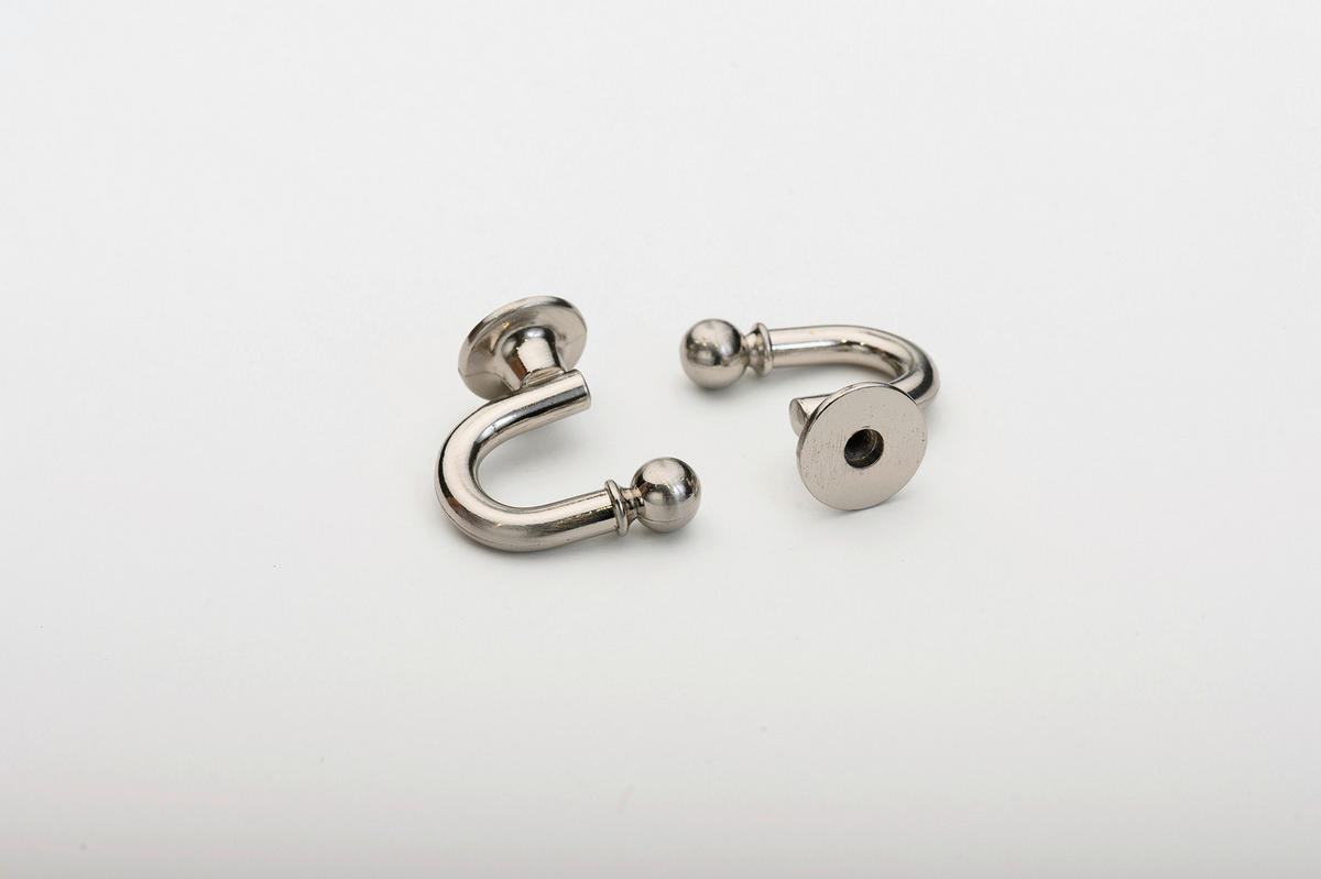 CÂRLIG FALDURI  - argintiu, Basics, metal (0.062kg)