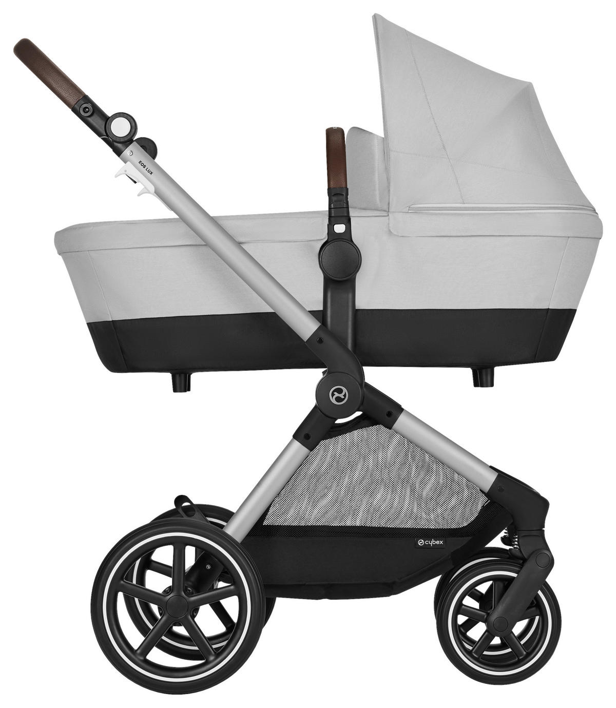 SET DJEČJIH KOLICA  EOS Lux inkl.  Aton B2  - siva/srebrne boje, Basics, tekstil/metal (92/53/50,8cm) - Cybex