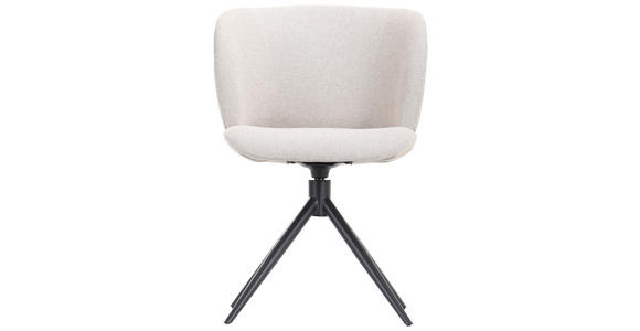STUHL in Eisen Mikrofaser Holz, Metall, Textil - Beige/Schwarz, MODERN, Holz/Textil (56,5/79,5/64cm) - Hom`in