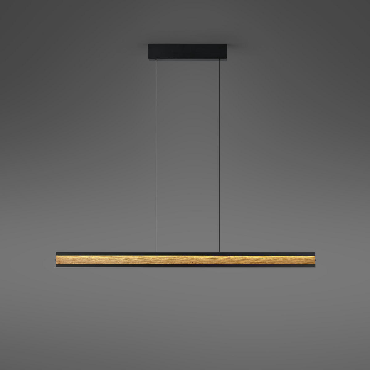 LED-HÄNGELEUCHTE 120/3.6/45-200 cm  - Eichefarben, Natur, Holz (120/3.6/45-200cm) - Herzblut