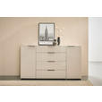 SIDEBOARD  180/99,7/42 cm 4 Schublade(n)  - Kaschmir/Schwarz, Design, Glas/Holzwerkstoff (180/99,7/42cm) - Novel