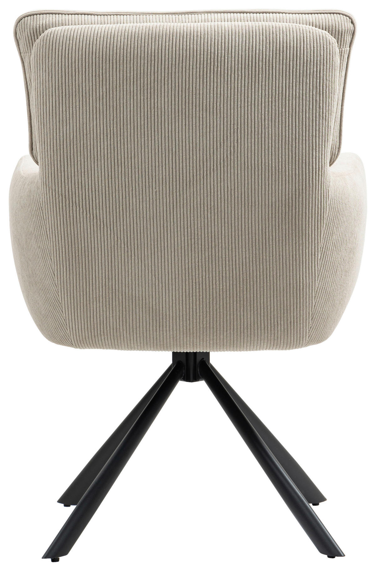 ARMLEHNSTUHL  in Eisen Cord  - Beige/Schwarz, KONVENTIONELL, Textil/Metall (60/95/67cm) - MID.YOU