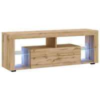 LOWBOARD EVEREST 140/50,5/35 cm  stehend  - Eiche Wotan/Schwarz, Design, Glas/Holzwerkstoff (140/50,5/35cm) - Livetastic