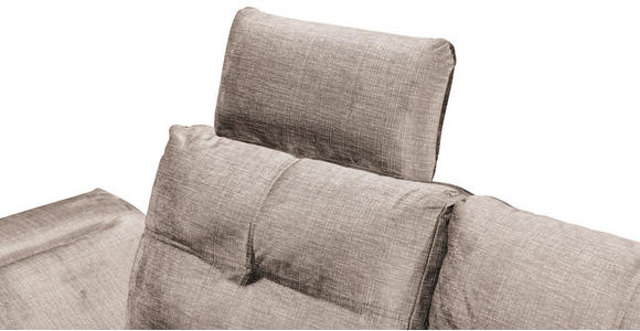 ECKSOFA Creme Mikrovelours  - Creme/Schwarz, KONVENTIONELL, Kunststoff/Textil (275/170cm) - Carryhome