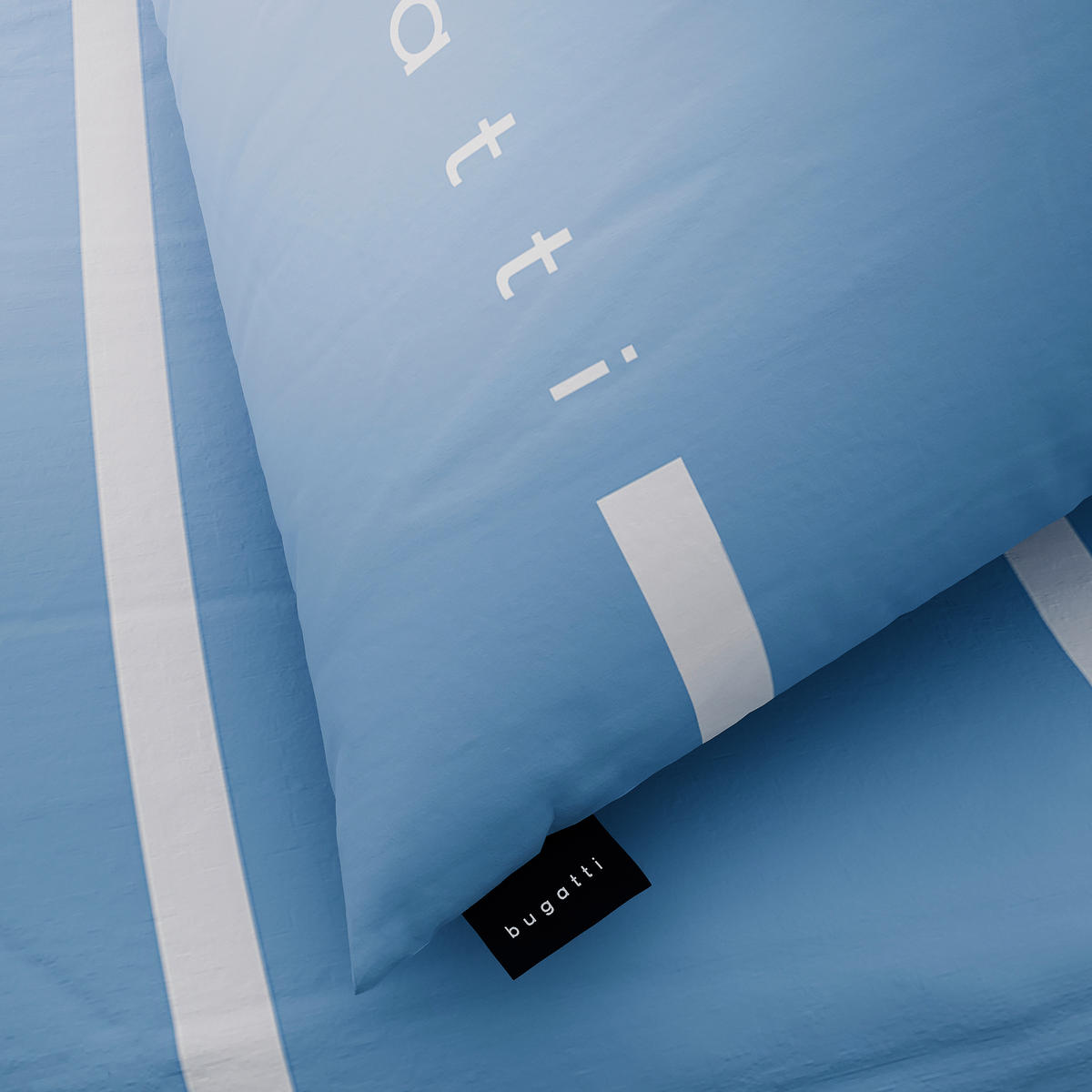 LIZENZBETTWÄSCHE Satin 135/200 cm  - Blau, Basics, Textil (135/200cm) - Bugatti