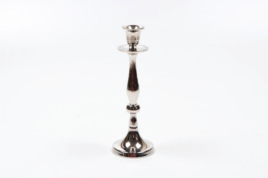 GYERTYATARTÓ - nikkelszínű, Design, fém (4/25,5/8,5cm) - Ambia Home