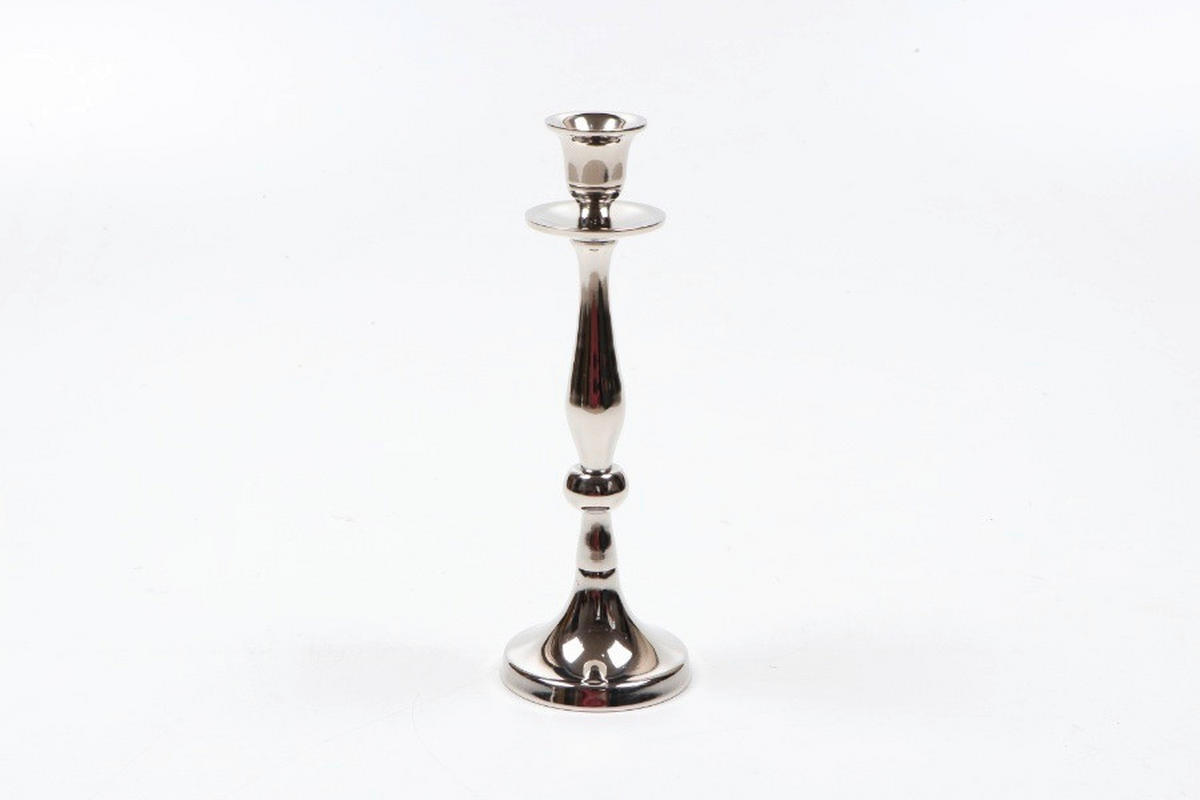 STOJAN NA SVÍČKY  kov - barvy niklu, Design, kov (4/25,5/8,5cm) - Ambia Home