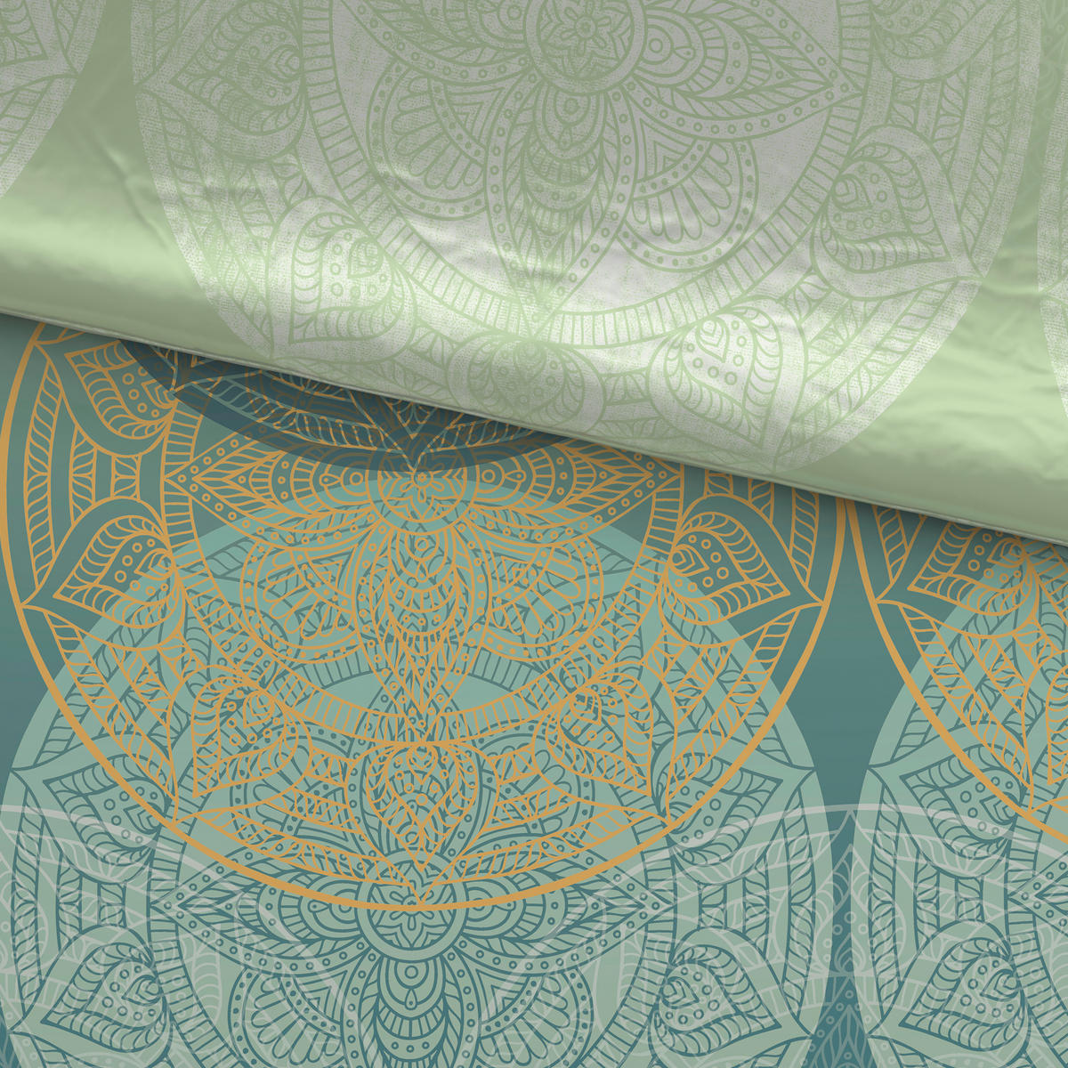 POSTELJNINA Neva 140/200 cm saten zelena  - zelena, Konvencionalno, tekstil (140/200cm) - Bio:Vio
