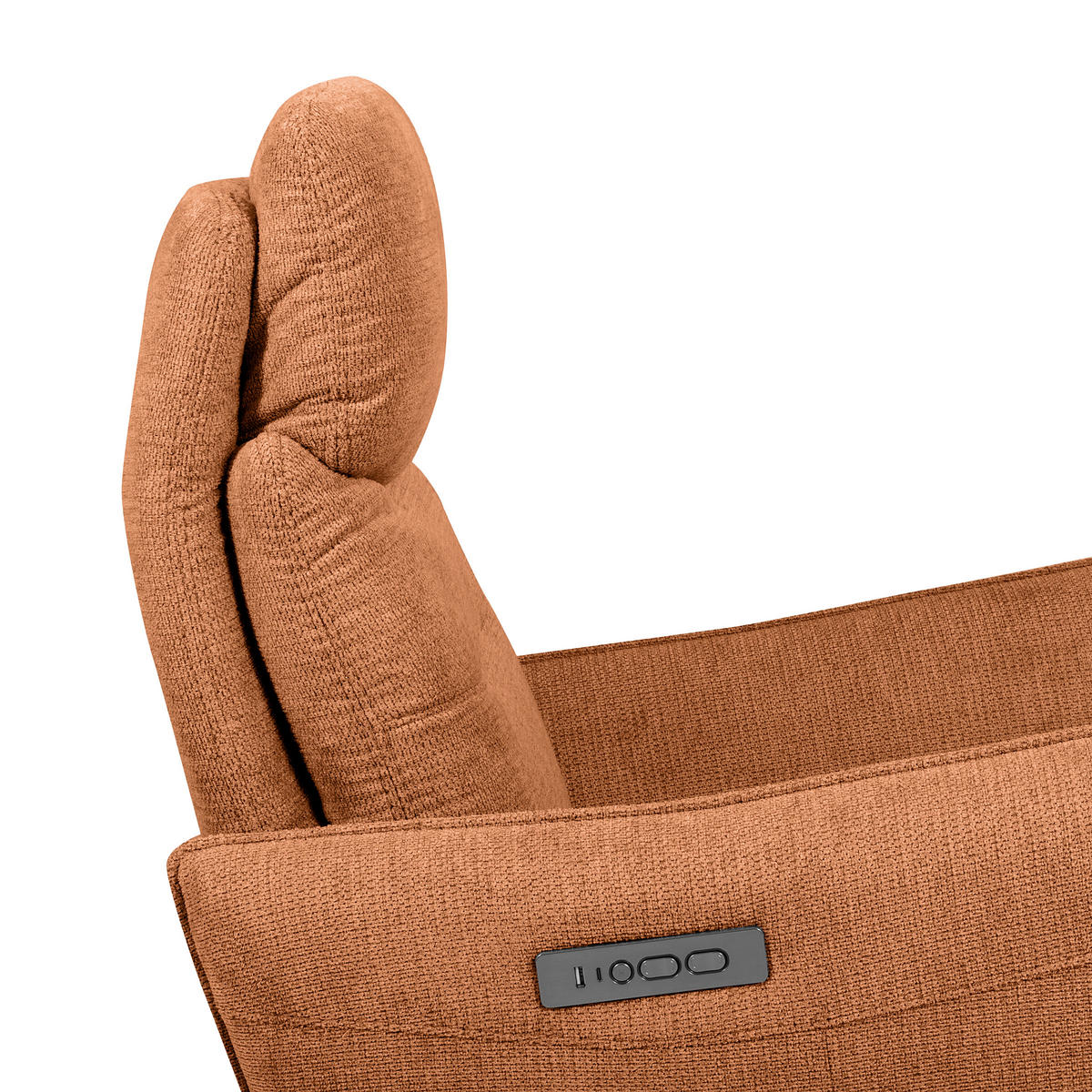 RELAXSESSEL in Textil Orange  - Schwarz/Orange, Design, Textil/Metall (77/107/88cm) - Livetastic