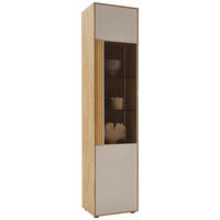 VITRINE  in massiv Wildeiche Kaschmir, Wildeiche - Kaschmir/Wildeiche, Design, Glas/Holz (46,9/205,5/37,1cm) - Dieter Knoll