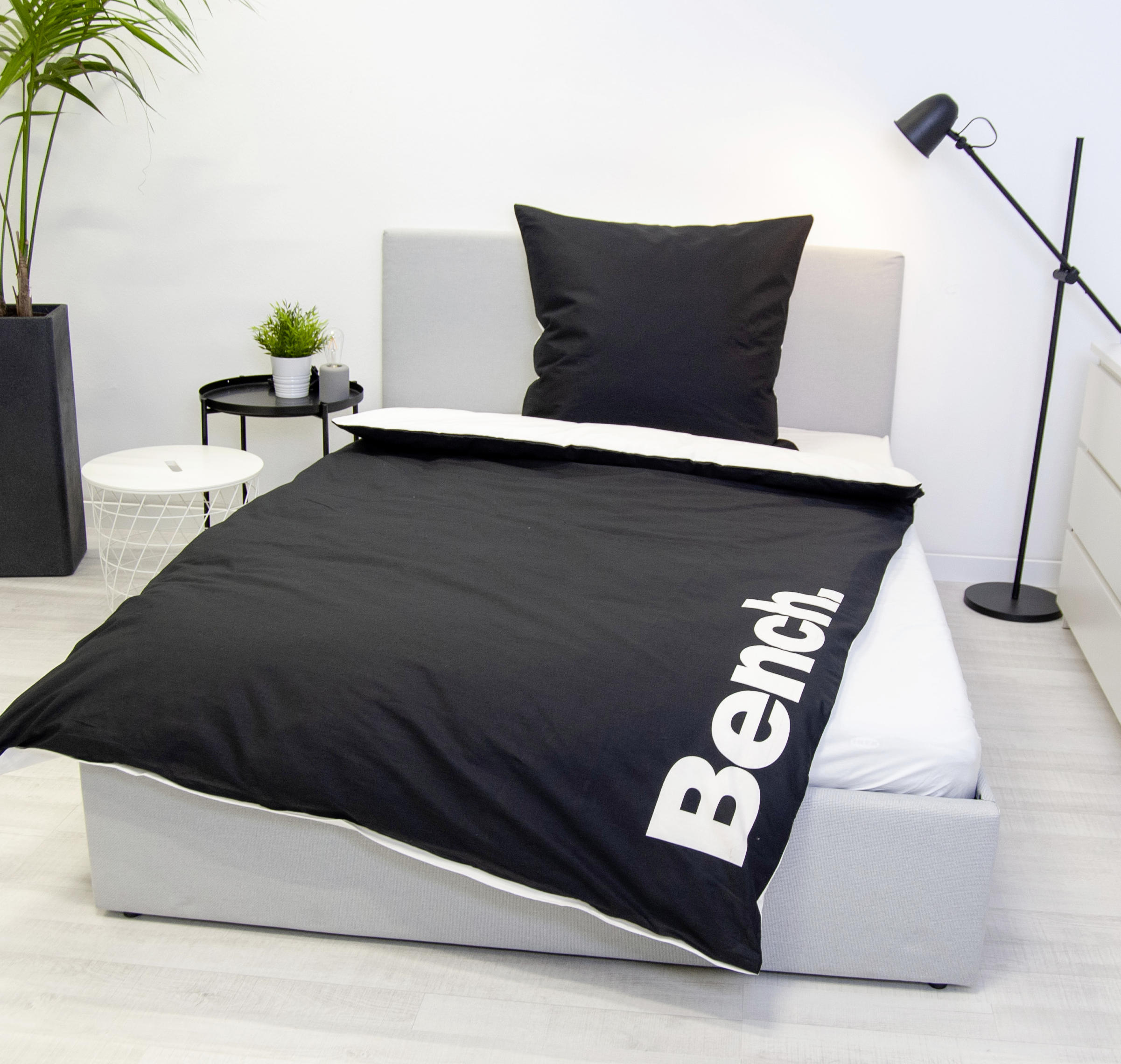 WENDEBETTWÄSCHE 135/200 cm - Schwarz, Basics, Textil (135/200cm) - Bench