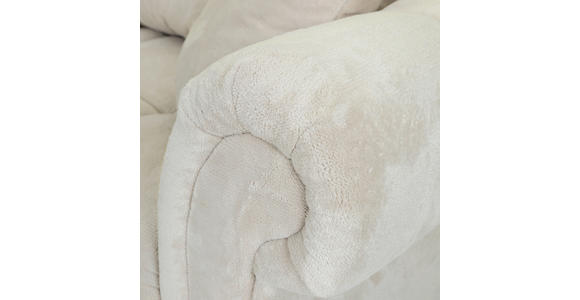 ECKSOFA  in Plüsch Weiß  190/288 cm  - Dunkelbraun/Weiß, KONVENTIONELL, Holz/Textil (190/288cm) - Carryhome