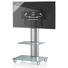 TV-RACK Silberfarben - Silberfarben, KONVENTIONELL, Glas/Metall (100/60/44cm)